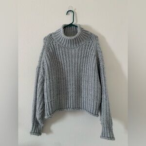H&M Light Gray Cowl Neck Sweater